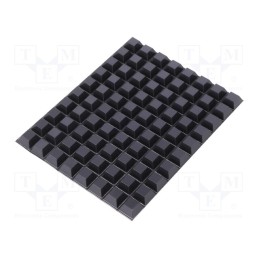 80 pcs x 3M - 7000001904 - Self-adhesive foot, H: 5.8mm, black, polyurethane, Bumpon