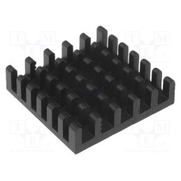1 pcs x FISCHER ELEKTRONIK - ICK BGA 23X23 - Heatsink: extruded, black, L: 23mm, W: 23mm, H: 6mm, aluminium