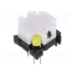 1 pcs x Marquardt - 6425.4121 - Switch: keypad, Pos: 2, SPST-NO, 0.1A/28VDC, white, LED, yellow, THT