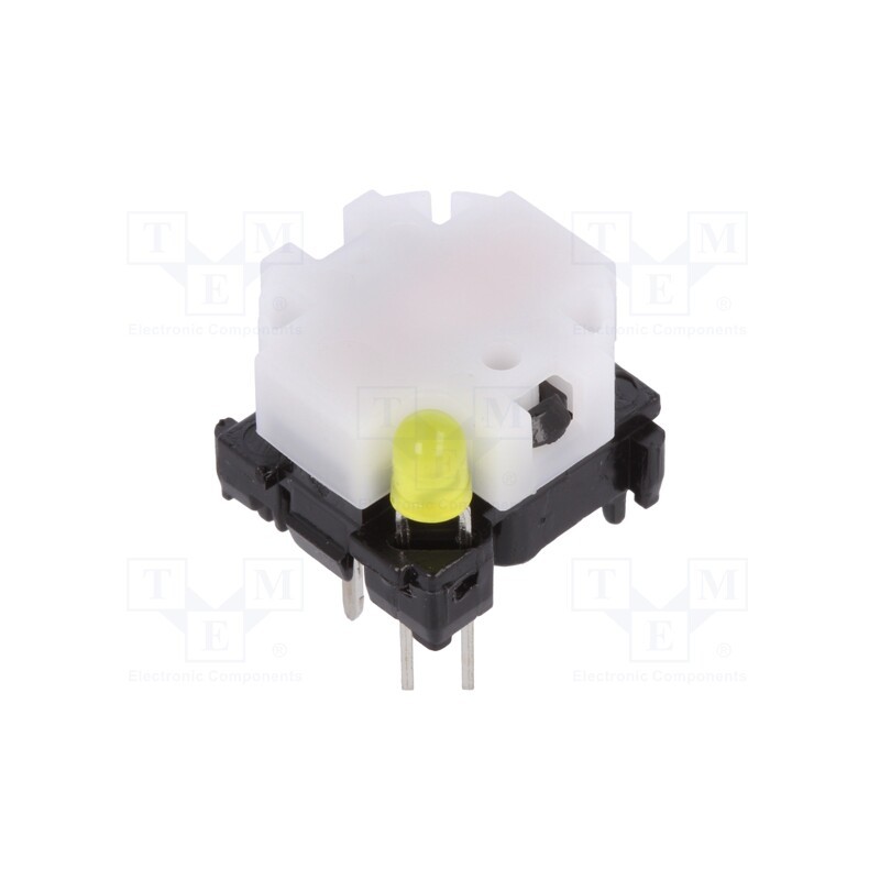1 pcs x Marquardt - 6425.4121 - Switch: keypad, Pos: 2, SPST-NO, 0.1A/28VDC, white, LED, yellow, THT
