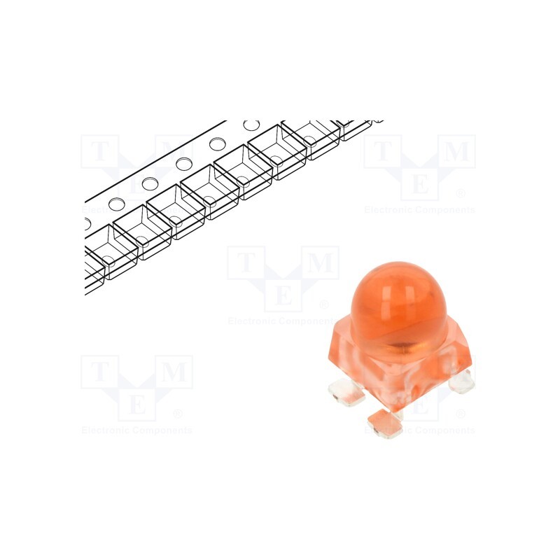 1 pcs x BROADCOM (AVAGO) - ALMD-EG3D-WY002 - LED, SMD, red, 5500÷12000mcd, 4.2x4.2x6.5mm, 30°, 1.8÷2.4V, 20mA
