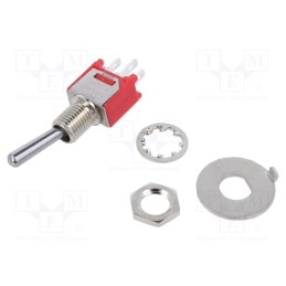 1 pcs x E-SWITCH - 200MSP1T1B1M1QEH - Switch: toggle, Pos: 2, SPDT, ON-ON, 1A/250VAC, 3A/28VDC, -30÷85°C