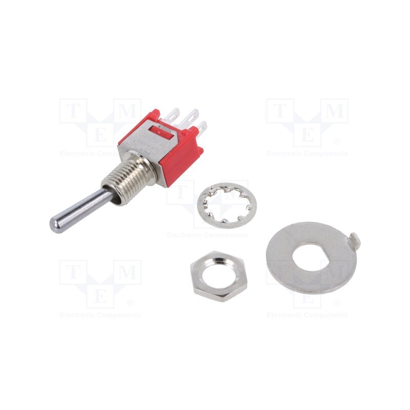 1 pcs x E-SWITCH - 200MSP1T1B1M1QEH - Switch: toggle, Pos: 2, SPDT, ON-ON, 1A/250VAC, 3A/28VDC, -30÷85°C