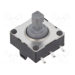 1 pcs x E-SWITCH - JS5208 - Joystick, NO x6, Pos: 6, 0.02A/15VDC, SMT, none, 4.9N, -20÷70°C, grey