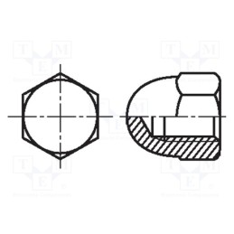 100 pcs x BOSSARD - 1129341 - Nut, hexagonal, M4, 0.7, A2 stainless steel, 7mm, BN 635, DIN 1587