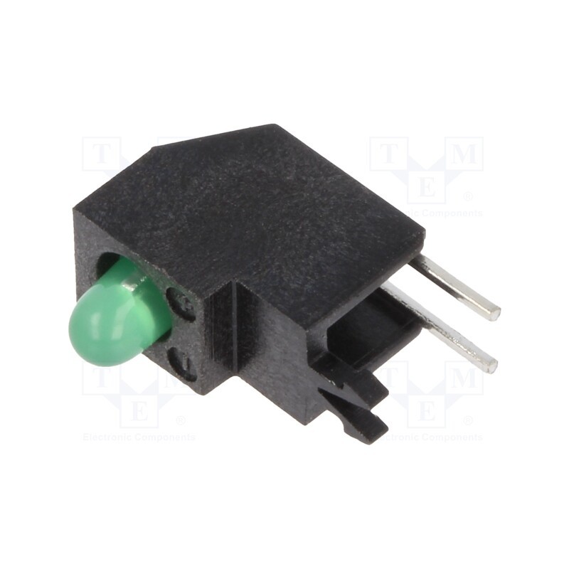 1 pcs x MENTOR - 2030.8031 - LED, in housing, green, 2.8mm, No.of diodes: 1, 20mA, 40°, 10÷20mcd