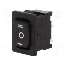 1 pcs x Marquardt - 1808.1103 - ROCKER, SP3T, Pos: 3, ON-OFF-ON, 6A/250VAC, black, IP40, none, 100mΩ