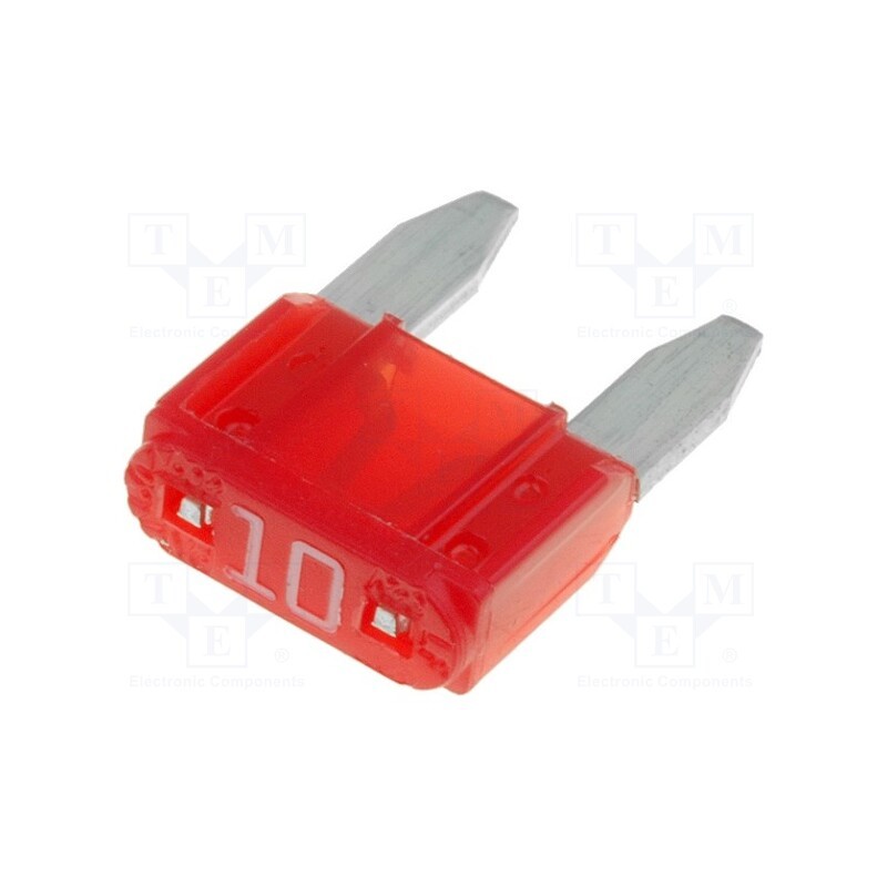 10 pcs x LITTELFUSE - 0297010.WXNV - Fuse: fuse, 10A, 32VDC, automotive, 10.9mm, Mini
