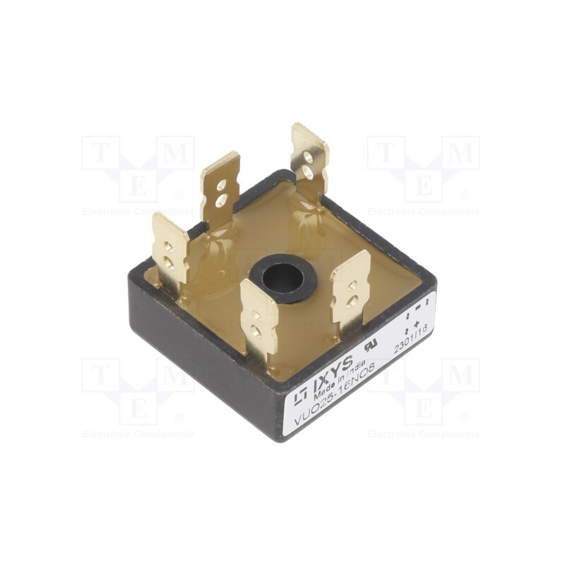 1 pcs x IXYS - VUO25-16NO8 - Bridge rectifier: three-phase, Urmax: 1.6kV, If: 20A, Ifsm: 380A