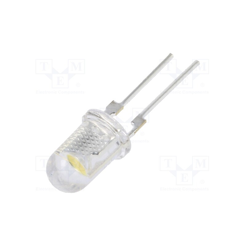 1 pcs x OPTOSUPPLY - OSM5XA5B91R-150MA - LED, 5mm, white warm, 22000÷25000mcd, 90°, Front: convex, 3.3÷3.8V