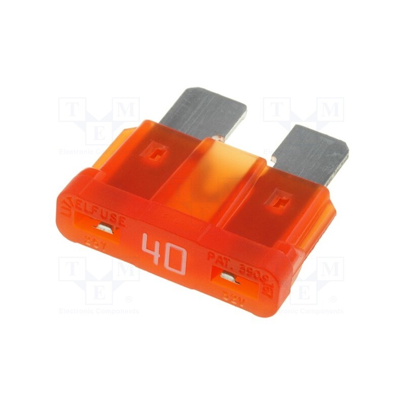 10 pcs x LITTELFUSE - 0287040.PXCN - Fuse: fuse, 40A, 32VDC, automotive, 19mm, ATOF