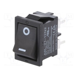 1 pcs x OMRON OCB - A8L2112N2 - ROCKER, DPST, Pos: 2, ON-OFF, 10A/250VAC, black, IP40, none, -20÷55°C