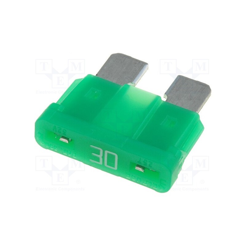 10 pcs x LITTELFUSE - 0287030.PXCN - Fuse: fuse, 30A, 32VDC, automotive, 19mm, ATOF
