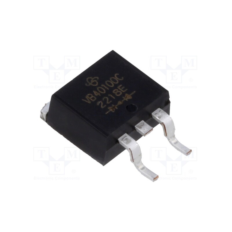 1 pcs x VISHAY - VB40100C-E3/4W - Diode: Schottky rectifying, SMD, 100V, 20Ax2, D2PAK,