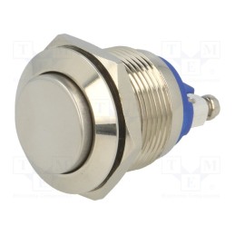 1 pcs x ONPOW - GQ19H-10/N - Switch: vandal resistant, Pos: 2, SPST-NO, 2A/36VDC, IP65, OFF-(ON)