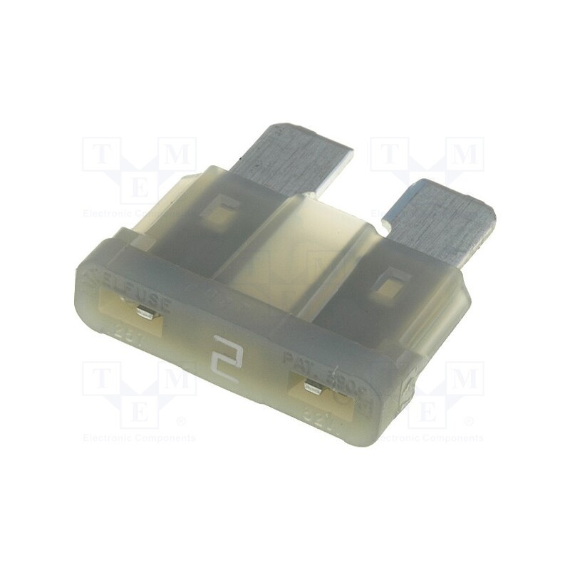 10 pcs x LITTELFUSE - 0287002.PXCN - Fuse: fuse, 2A, 32VDC, automotive, 19mm, ATOF