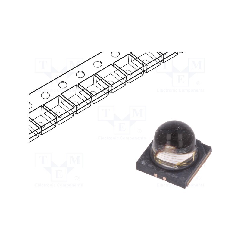 1 pcs x ProLight Opto - PK2B-3JLE-GNVL - Power LED, UV, 60°, 700mA, λd: 400÷410nm, Pmax: 3W, 3.45x3.46mm