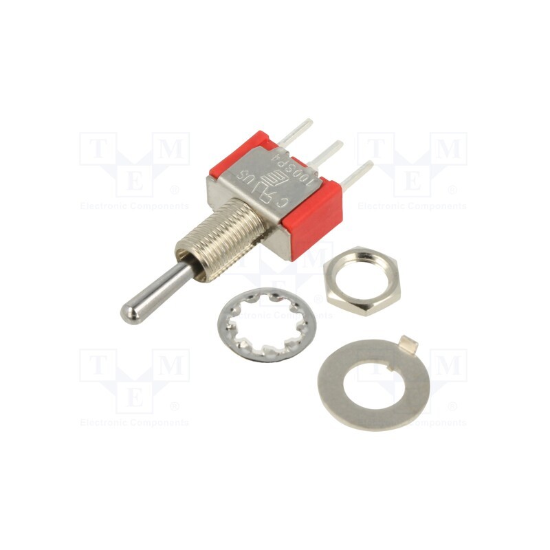 1 pcs x E-SWITCH - 100SP4T1B1M2QEH - Switch: toggle, Pos: 3, SP3T, (ON)-OFF-(ON), 2A/250VAC, 5A/28VDC