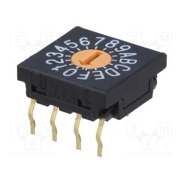 1 pcs x NKK SWITCHES - FR01FR16P-S - Encoding switch, HEX/BCD, Pos: 16, THT, Rcont max: 100mΩ, 10x10x4mm