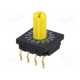 1 pcs x NKK SWITCHES - FR01KC16P-S - Encoding switch, HEX/BCD, Pos: 16, THT, Rcont max: 100mΩ, 10x10x4mm