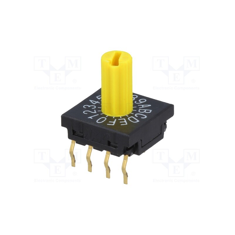 1 pcs x NKK SWITCHES - FR01KC16P-S - Encoding switch, HEX/BCD, Pos: 16, THT, Rcont max: 100mΩ, 10x10x4mm