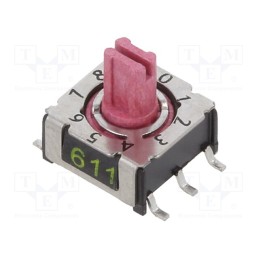 1 pcs x PTR HARTMANN - P36SMT801 - Encoding switch, DEC/BCD, Pos: 10, SMD, Rcont max: 80mΩ, P36