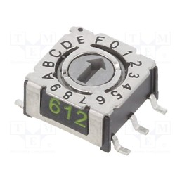 1 pcs x PTR HARTMANN - P36SMT103 - Encoding switch, HEX/BCD, Pos: 16, SMD, Rcont max: 80mΩ, P36