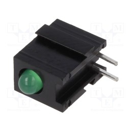 1 pcs x MENTOR - 2300.2081 - LED, in housing, green, 2.8mm, No.of diodes: 1, 20mA, 40°, 10÷20mcd