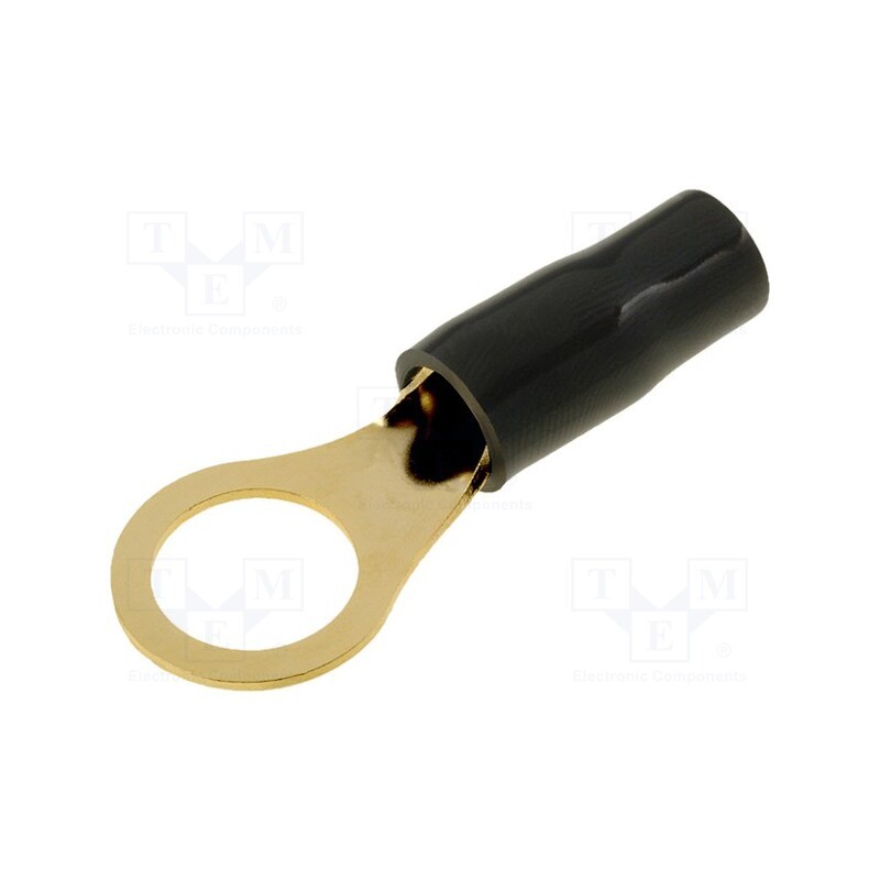 50 pcs x ACV - 30.4700-83 - Terminal: ring, M10, 10mm2, gold-plated, insulated, black