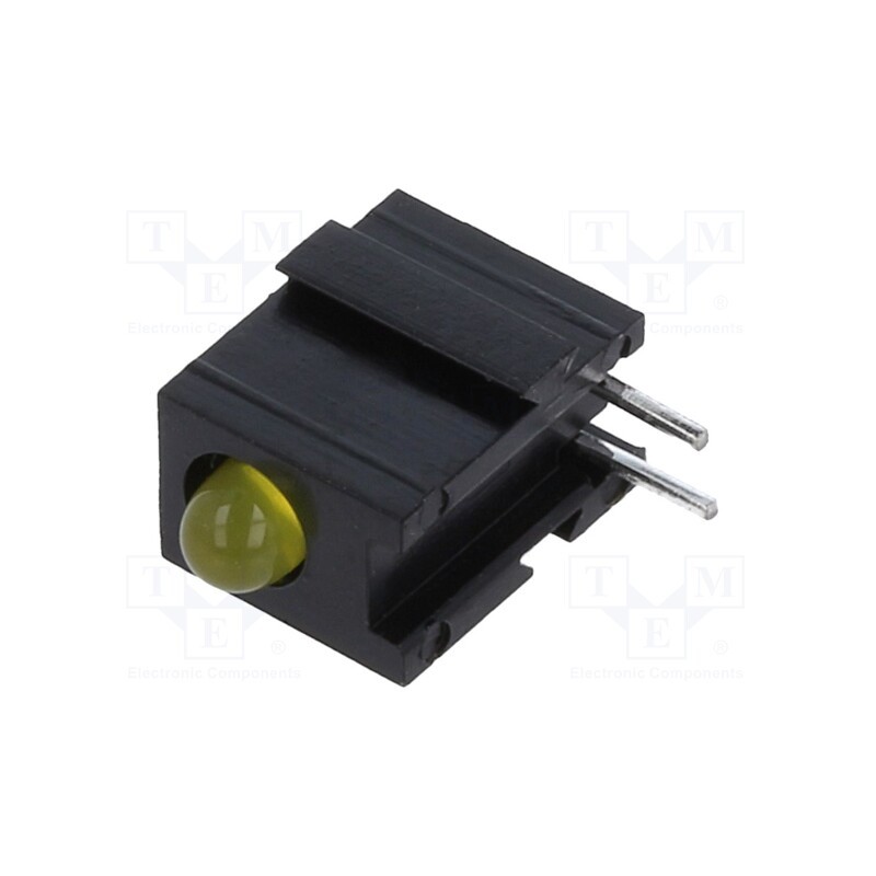 1 pcs x MENTOR - 2300.2071 - LED, in housing, yellow, 2.8mm, No.of diodes: 1, 20mA, 60°, 10÷20mcd
