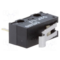 1 pcs x OMRON OCB - D2F-L3 - Microswitch SNAP ACTION, 3A/125VAC, 2A/30VDC, SPDT, ON-(ON), IP40