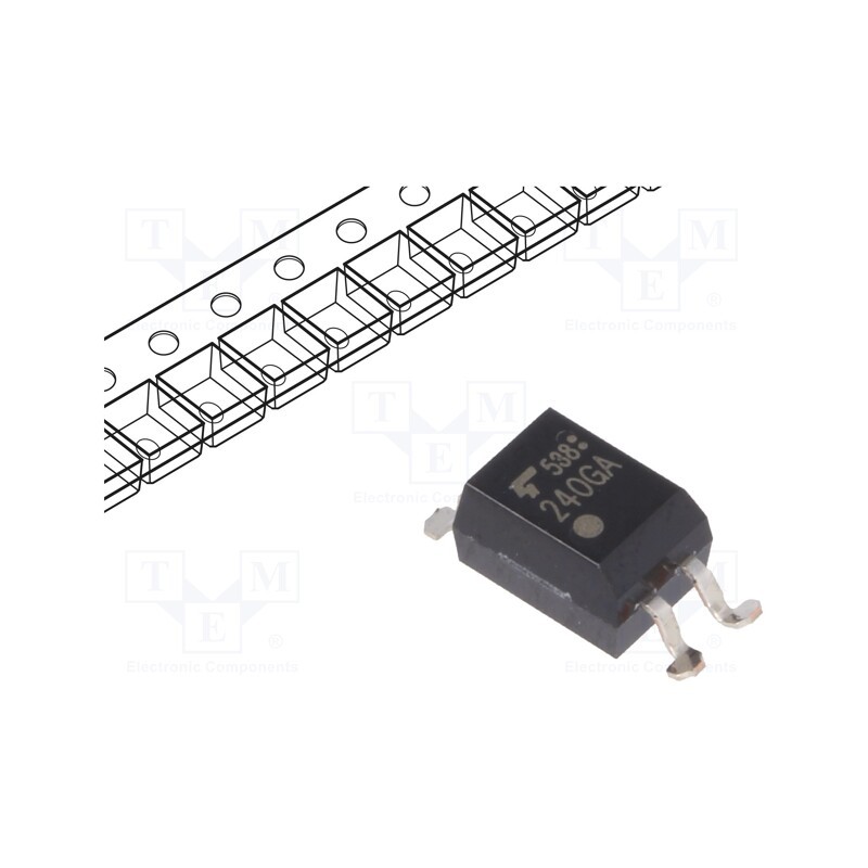 1 pcs x TOSHIBA - TLP240GA(LF5.F(O - Optocoupler, SMD, Ch: 1, OUT: MOSFET, Uinsul: 5kV, Gull wing 4