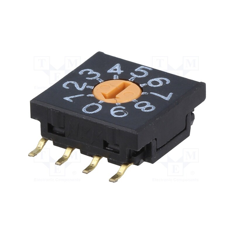 1 pcs x NKK SWITCHES - FR02FR10P-S - Encoding switch, DEC/BCD, Pos: 10, SMT, Rcont max: 100mΩ, 10x10x4mm