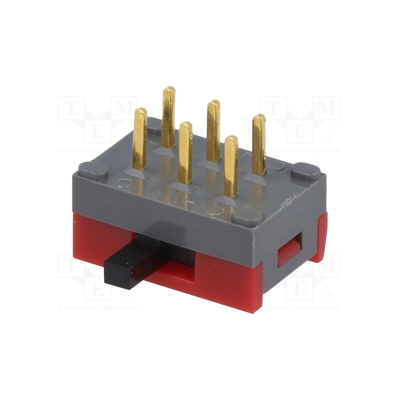 1 pcs x NKK SWITCHES - SS22SDH4 - Switch: slide, Pos: 2, DPDT, 0.4A/28VDC, ON-ON, side, -15÷60°C, SS