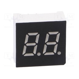 1 pcs x OPTO Plus LED - OPD-D3010LB-BW - Display: LED, 7-segment, 7.62mm, 0.3', No.char: 2, blue, 40mcd, anode