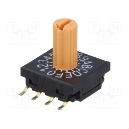 1 pcs x NKK SWITCHES - FR02KR16P-S - Encoding switch, HEX/BCD, Pos: 16, SMT, Rcont max: 100mΩ, 10x10x4mm