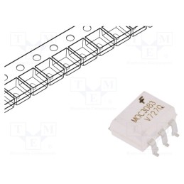 1 pcs x ONSEMI - MOC3083SR2VM - Optotriac, 4.17kV, triac, Gull wing 6, Ch: 1, MOC3083M, 0.6kV/μs