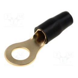 50 pcs x ACV - 30.4700-13 - Terminal: ring, M8, 10mm2, gold-plated, insulated, black