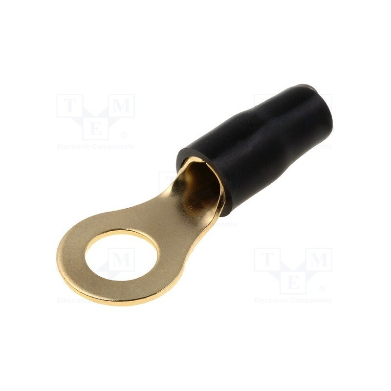 50 pcs x ACV - 30.4700-13 - Terminal: ring, M8, 10mm2, gold-plated, insulated, black