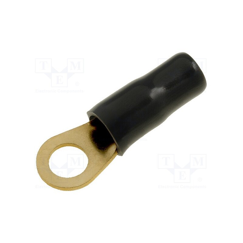 50 pcs x ACV - 30.4700-06 - Terminal: ring, M6, 10mm2, gold-plated, insulated, black