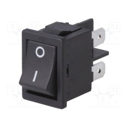1 pcs x Marquardt - 1858.1103 - ROCKER, DPST, Pos: 2, OFF-ON, 16A/250VAC, black, IP40, none, 100mΩ