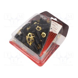 50 pcs x ACV - 30.4700-63 - Terminal: ring, M8, 16mm2, gold-plated, insulated, black