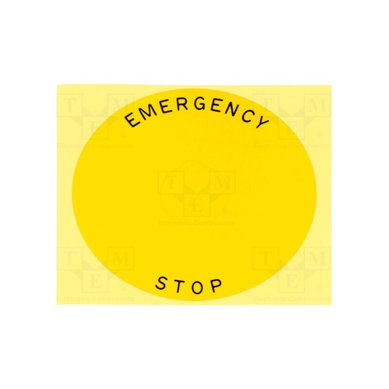 1 pcs x IDEC - HWAV5F-27 - Warning plate, 22mm, Ømount.hole: 22mm, Ø: 60mm