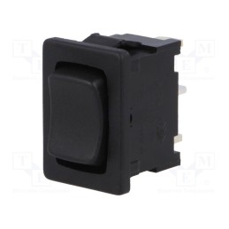 1 pcs x Marquardt - 1808.1302 - ROCKER, SP3T, Pos: 3, (ON)-OFF-(ON), 6A/250VAC, black, IP40, none
