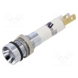 1 pcs x CML INNOVATIVE TECHNOLOGIES - 190503ZW - Indicator: LED, recessed, white, 24VDC, 24VAC, Ø8mm, plastic