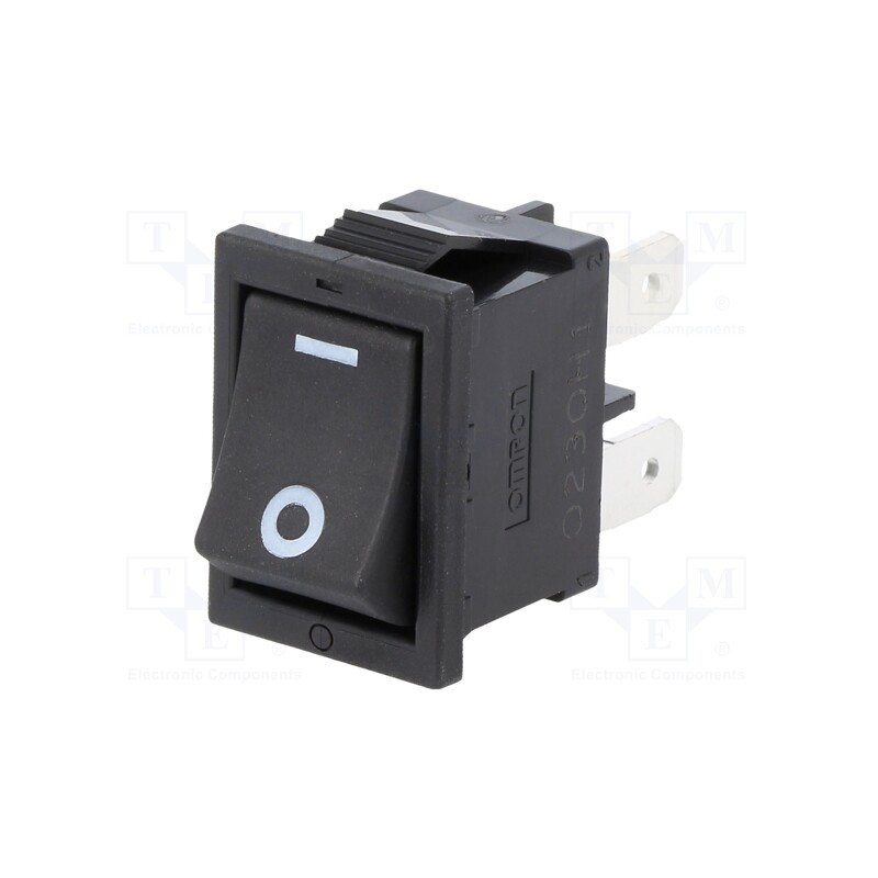 1 pcs x OMRON OCB - A8L1115N2 - ROCKER, SPST, Pos: 2, ON-OFF, 10A/250VAC, black, IP40, none, -20÷55°C