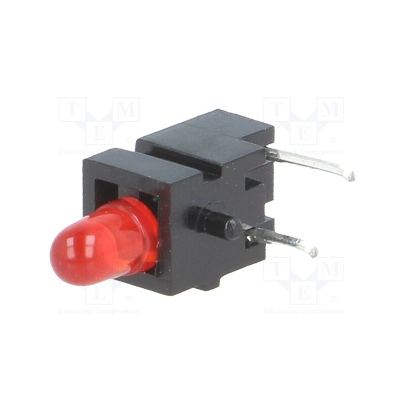 1 pcs x MENTOR - 1806.2032 - LED, in housing, red, 3mm, No.of diodes: 1, 20mA, Lens: red,diffused