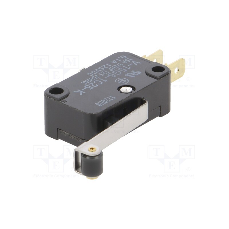 1 pcs x OMRON OCB - V15G61C25K - Microswitch SNAP ACTION, 15A/250VAC, with lever (with roller)