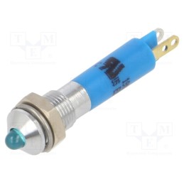1 pcs x CML INNOVATIVE TECHNOLOGIES - 19020357 - Indicator: LED, prominent, blue, 24VDC, Ø6mm, connectors 2,0x0,8mm