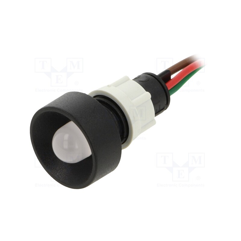 1 pcs x POLAM-ELTA - LRG-D10-24AC/DCWK - Indicator: LED, recessed, red/green, 24VDC, 24VAC, Ø13mm, IP40